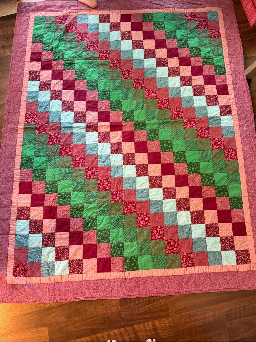 Vintage Handmade Patchwork Quilt
